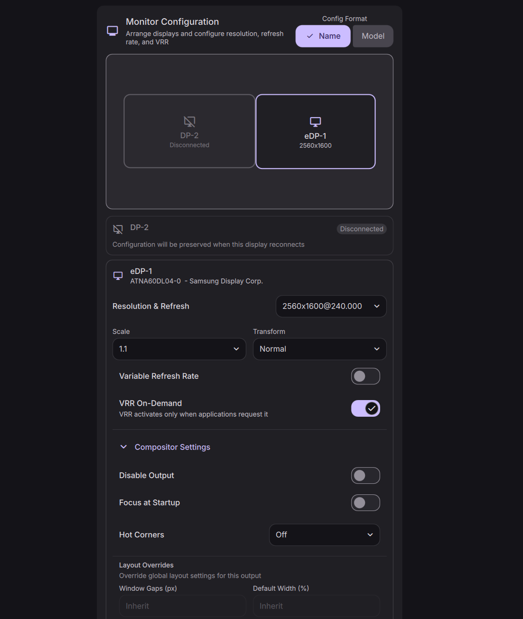 Monitor Configuration