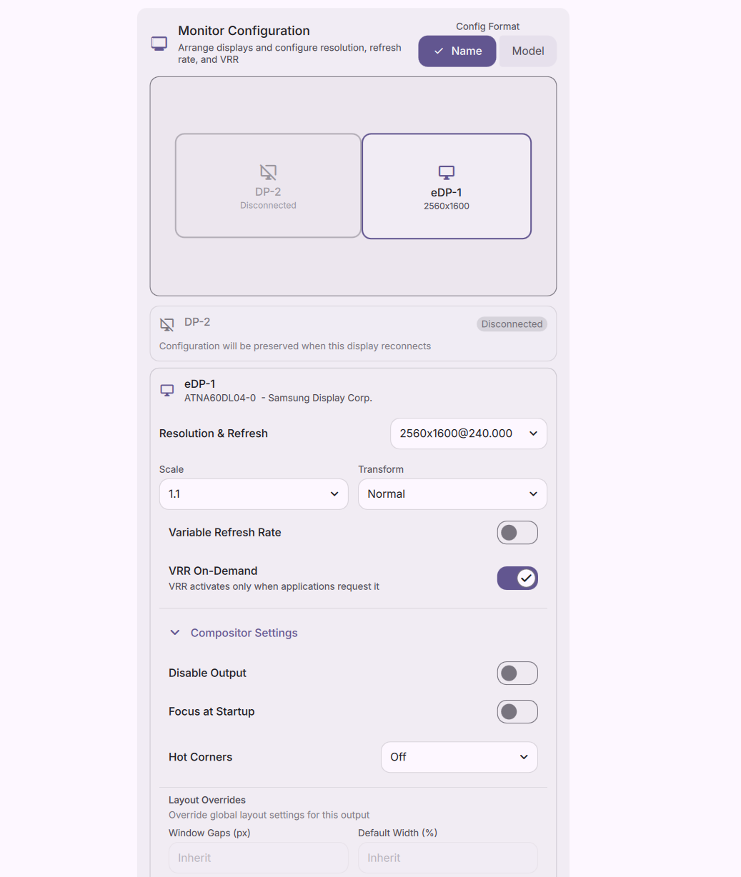 Monitor Configuration