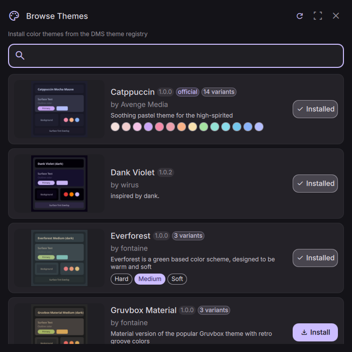 Theme Registry
