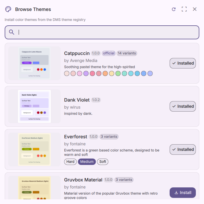 Theme Registry