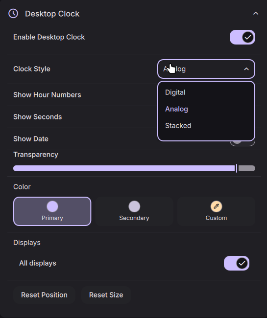 Desktop Clock Widget