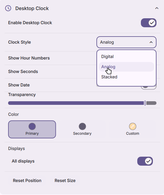 Desktop Clock Widget