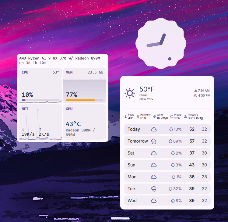 Desktop Widgets